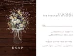 Monogram wood - RSVP card